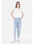 Barrel Fit Kadın İndigo Jean Pantolon 1