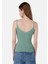 Slim Fit Kadın Yeşil Kazak 2