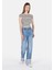 Straight Fit Yüksel Bel Düz Paça Kadın Denim Jean Pantolon 3