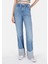 Straight Fit Yüksel Bel Düz Paça Kadın Denim Jean Pantolon 4
