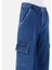 990 Angela Cargo Fit Orta Bel Daralan Paça Kadın Denim Jean Pantolon 5