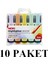 10 Paket Fosforlu Pastel Kalem 10'lu 9000P5PVC 1