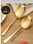 2 Adet Gold Lüks Servis Sunum Pilav Salata ve Tatlı Servis Kaşığı Paslanmaz Çelik Gold Parlak 21CM 1