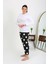 Kadın Büyük Beden Tek Alt Pijama Siyah 27553 2