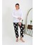 Kadın Büyük Beden Tek Alt Pijama Siyah 27553 4