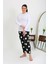 Kadın Büyük Beden Tek Alt Pijama Siyah 27553 5
