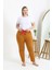 Kadın Pamuklu Büyük Beden Alt Pijama 27559 Hardal 5