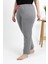 Kadın Pamuklu Büyük Beden Alt Pijama 27559 Gri 3