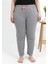 Kadın Pamuklu Büyük Beden Alt Pijama 27559 Gri 5