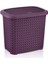 Mor örgü desenli 4,5 litrelik şık ve pratik plastik kova 1
