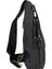 Unisex Çapraz Askılı El Göğüs ve Omuz Çantası Kanvas Kumaş ve Vegan Deri - Siyah 4