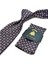 Turuncu - Laci Motif Desen Mendilli Klasik Kravat KK12984 2