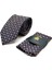 Turuncu - Laci Motif Desen Mendilli Klasik Kravat KK12984 4