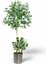 140 cm Ficus Yapay Ağaç Bambu 2 Gövdeli Metal Saksı 1