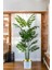 Yapay Ağaç Monstera Deve Tabanı Ağacı 180 cm 16 Yaprak beyaz gold saksı 2