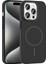 Apple iPhone 15 Pro Max Uyumlu Kılıf Ruby Magsafe Şarj Özellikli Siyah + Ekran Koruyucu 2