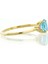 Blue Topaz Oval Tektaş Pırlanta Yüzük 3
