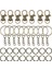 70 Adet / Takım Döner Geçmeli Kanca ve Zincir Atlama Halkaları ile Anahtar Halkaları Dıy Anahtarlık Ipi Takı Yapımı Malzemeleri Renk: Kc Altın / Boyut: 14 x 32MM (Yurt Dışından) 1