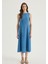 Kolsuz Denim Midi Elbise 2