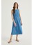 Kolsuz Denim Midi Elbise 5