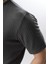 Füme Dokulu Çizgi Tasarım Bisiklet Yaka Erkek T-Shirt E7122 4