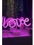 El Yazısı Şeklinde Neon LED Love Yazılı Sevgiliye Özel Hediyelik Masaüstü Standlı Neon Dekoratif LED 2