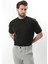 Siyah Dokulu Çizgi Tasarım Bisiklet Yaka Erkek T-Shirt E7122 2
