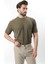 Haki Dokulu Çizgi Tasarım Bisiklet Yaka Erkek T-Shirt E7122 3