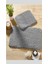 Gri Shaggy Kıvırcık Halı Kaymaz Tabanlı 2'li Set Banyo Halısı Paspas Seti 60 x 100 cm 1