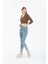 Snow Açık Kar Mavi Yüksek Bel Toparlayıcı Dar Paça Skinny Power Likralı Kot Pantalon 1