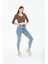 Snow Açık Kar Mavi Yüksek Bel Toparlayıcı Dar Paça Skinny Power Likralı Kot Pantalon 2