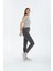 Açık Gri Yüksek Bel Toparlayıcı Dar Paça Skinny Power Likralı Kot Pantalon 4