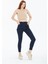 Koyu Mavi Yüksek Bel Toparlayıcı Dar Paça Skinny Power Likralı Kot Pantalon 4