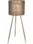 Kabartma Damla Desenli Metal Çiçeklik Saksı Altın Eskitme 29X79 Cm. 1