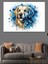 Golden Cinsi Köpek ve Yıldızlar Dekoratif Kanvas - Mdf Ahşap Tablo 4