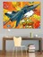 Çizgi Roman Jet Saldırısı Dekoratif Kanvas - Mdf Ahşap Tablo 2