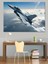 Gökyüzünde Jet Uçağı Dekoratif Kanvas - Mdf Ahşap Tablo 3