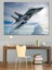 Jet Uçağı Gökyüzünde Dekoratif Kanvas - Mdf Ahşap Tablo 1