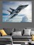 Jet Uçağı Gökyüzünde Dekoratif Kanvas - Mdf Ahşap Tablo 2