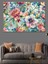 Renkli Çiçekler Dekoratif Kanvas - Mdf Ahşap Tablo 3