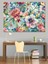 Renkli Çiçekler Dekoratif Kanvas - Mdf Ahşap Tablo 4