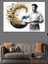 Şef ve Dökme Tavada Sebzeli Makarna Dekoratif Kanvas - Mdf Ahşap Tablo 4