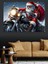 Chopper Motor Süren Noel Baba Dekoratif Kanvas - Mdf Ahşap Tablo 1