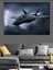 Gölge Jet Uçağı Dekoratif Kanvas - Mdf Ahşap Tablo 1