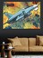 Soyut Jet Uçağı Dekoratif Kanvas - Mdf Ahşap Tablo 1