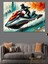 Jet Ski Aksiyonu Dekoratif Kanvas - Mdf Ahşap Tablo 3