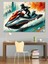 Jet Ski Aksiyonu Dekoratif Kanvas - Mdf Ahşap Tablo 4