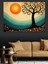 Renkli Ağaç ve Güneş Dekoratif Kanvas - Mdf Ahşap Tablo 1