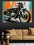 Vintage Motosiklet Portresi Dekoratif Kanvas - Mdf Ahşap Tablo 1