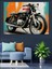 Vintage Motosiklet Portresi Dekoratif Kanvas - Mdf Ahşap Tablo 2